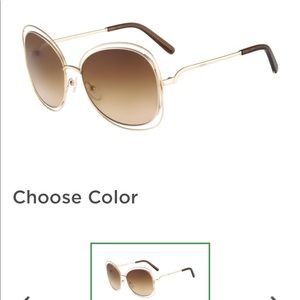 Brand New Chloe Carlina rose gold/brown sunglasses